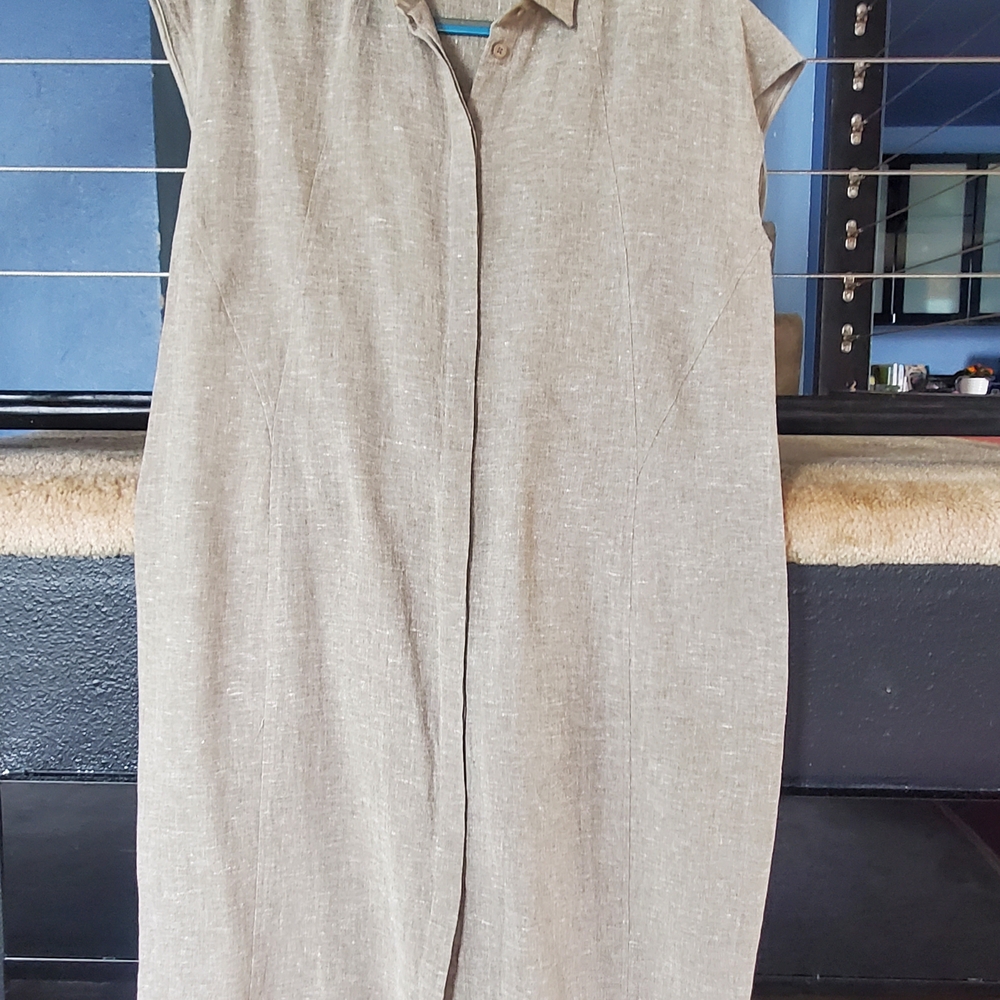 Lafayette 148 New York Beige Midi Dress - Picture 6 of 10